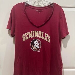 Florida State Champion Red and Gold Relaxed Short Sleeve T-Shirt